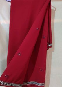 Bridal Maroon Saree.💫