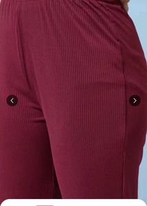 Burgundy Ribbed Knit Set