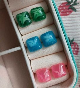 Set of 3 earrings studs