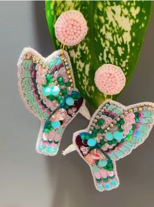 Sequin Hummingbird Earrings
