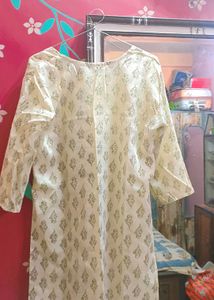 Cream Cotton Kurta