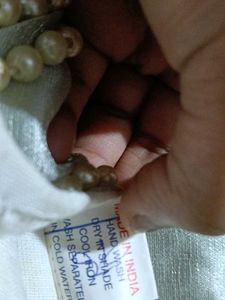 Elegant Silver &amp; Cream Ethnic Gown