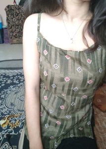 Floral Print Spaghetti Strap Top