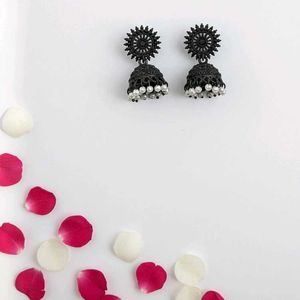 Black Jhumka Earrings