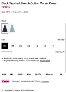 Ganni Black Denim Midi Dress