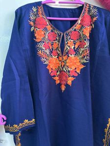 Elegant Embroidered kashmari Kurta Set