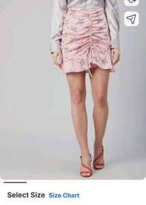 Floral Print Wrap Mini Skirt
