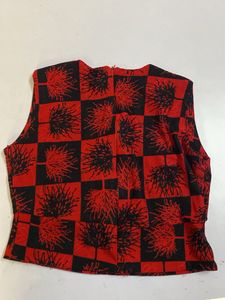 Red &amp; Black Print Top