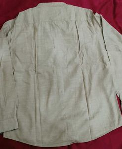 Casual Cotton Beige Shirt