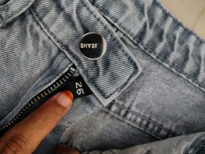 Light Blue Straight Leg Jeans