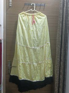 Yellow Checkered Skirt