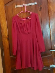 Tokyo Talkies Maroon Dress