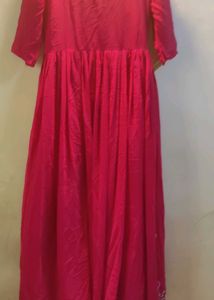 Elegant Red Embroidered Dress
