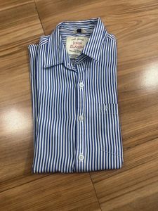 John Players Men Blue White Check Shirt