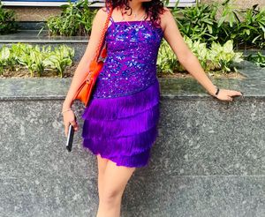 Stunning Purple Sequin Dress
