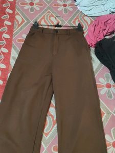 Brown Wide Leg Trousers