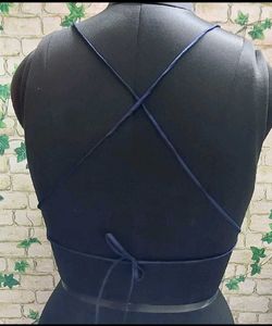 Blue Bralette Top Blouse All Size (28 TO 36)