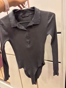 ZARA GREY BODYSUIT- MEDIUM