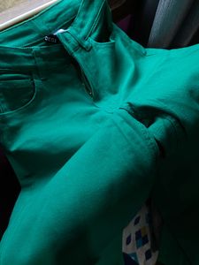H&amp;M Green Wide Leg Jeans