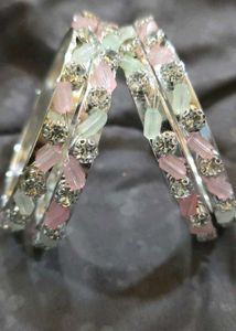 Elegant Beaded Bangle combo set