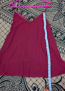 Maroon Sleeveless Top