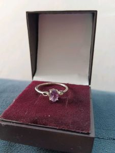 Original Silver Amethyst Stone Ring