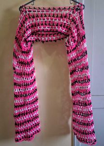 Crochet Bolero - Pink, Black &amp; White