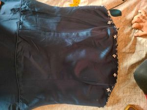 neavy blue western beauty gown