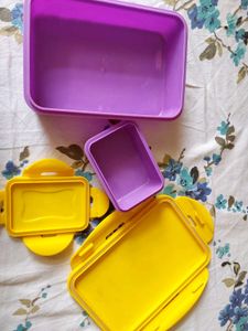 Yellow &amp; Purple Tiffin Box