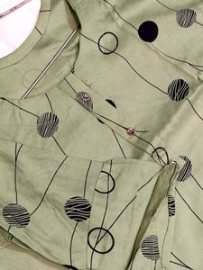 Green Polka Dot Blouse