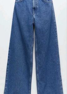 Dark Blue Wide Leg Jeans