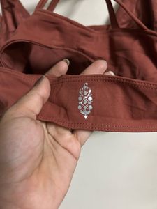 Trendy Brown Crop Top