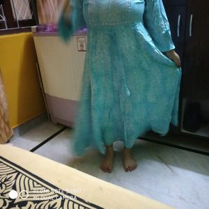 Grab Fast Light blue anarkali suit