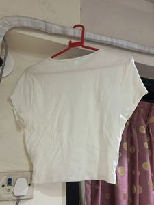 White H&amp;M Basic T-Shirt