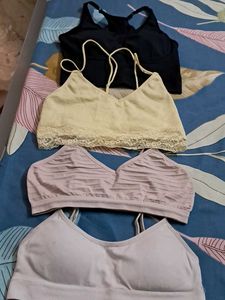 Combo Of Four Imported Fabric  Sports Bra