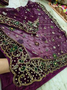 Bridal Lehenga Velvet Full Work Only Blouse Not Av