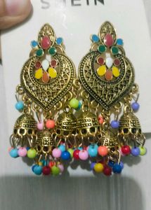 Stainless Steel Jhumka Earrings