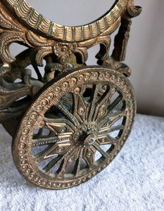 Vintage Metal Pegasus Horse Chariot Showpiece