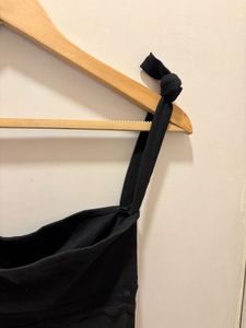 Black Tie Strap Mini Dress