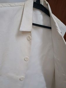 Half Sleeve White Jacket
