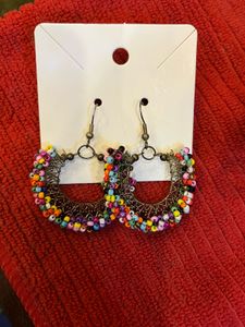 Beaded Hoop Earrings