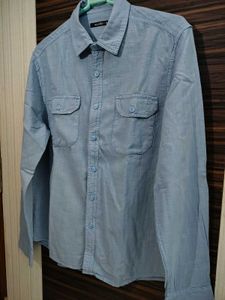 Zudio M sized double pocket Blue Shirt