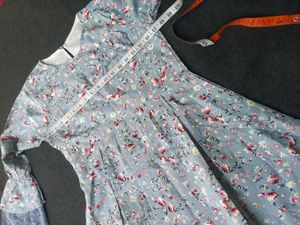 Floral Print Round Kurti