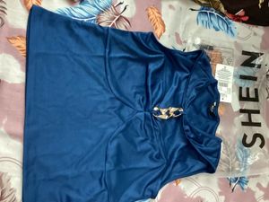 Shein Navy blue Chain Halter Top