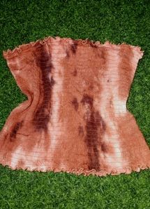 Tie Dye Brown Crop Top