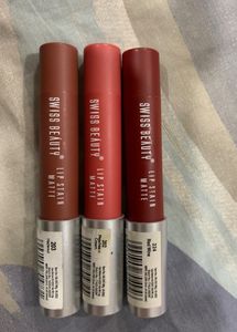 Set Of 3 Swiss Beauty Lipsticks