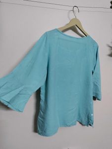 Light Blue Top With Threadwork