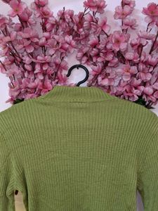 Green Woolen Top To.Wear Under Jackets