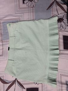 Mint Green Pleated Skirt