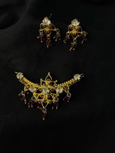 Earrings with Choker pendant